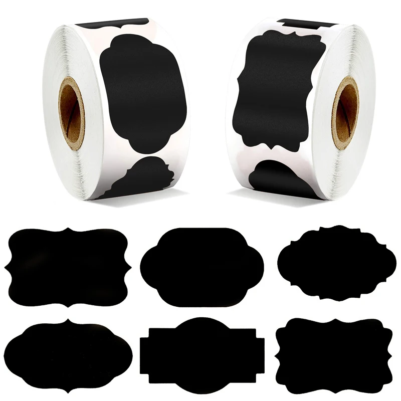 300 шт/рулон меловой доски этикетки наклейки белые и черные этикетки для кухонных банок наклейки s съемные водонепроницаемые наклейки для доски