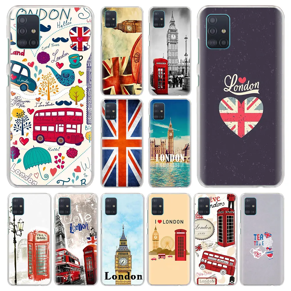 Чехол с флагом Великобритании и Лондона для Samsung Galaxy M10s M20 M30s M40 M11 M21 M31 M51 A6 A7 A8 Plus A9
