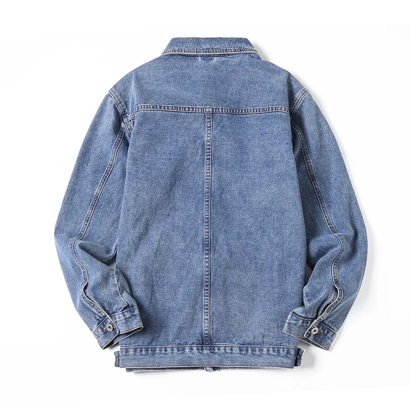 5XL 6XL 7XL Men's Denim Jacket Light 