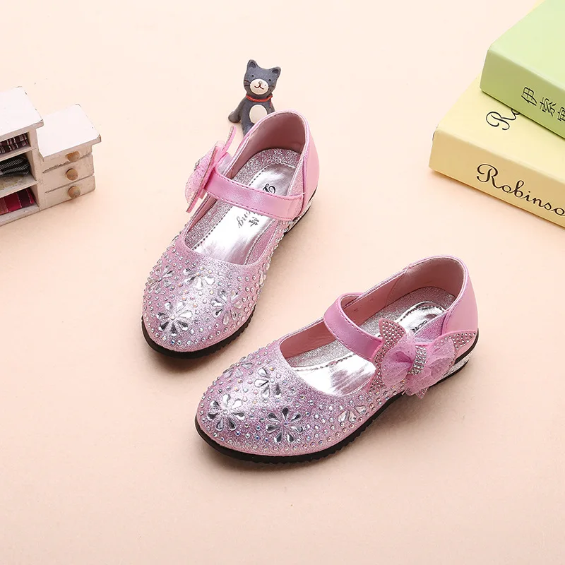 Новая детская обувь для принцессы сандалии для маленьких девочек свадебные туфли милые модельные сандалии с бантом Вечерние кожаные туфли для девочек - Цвет: 07