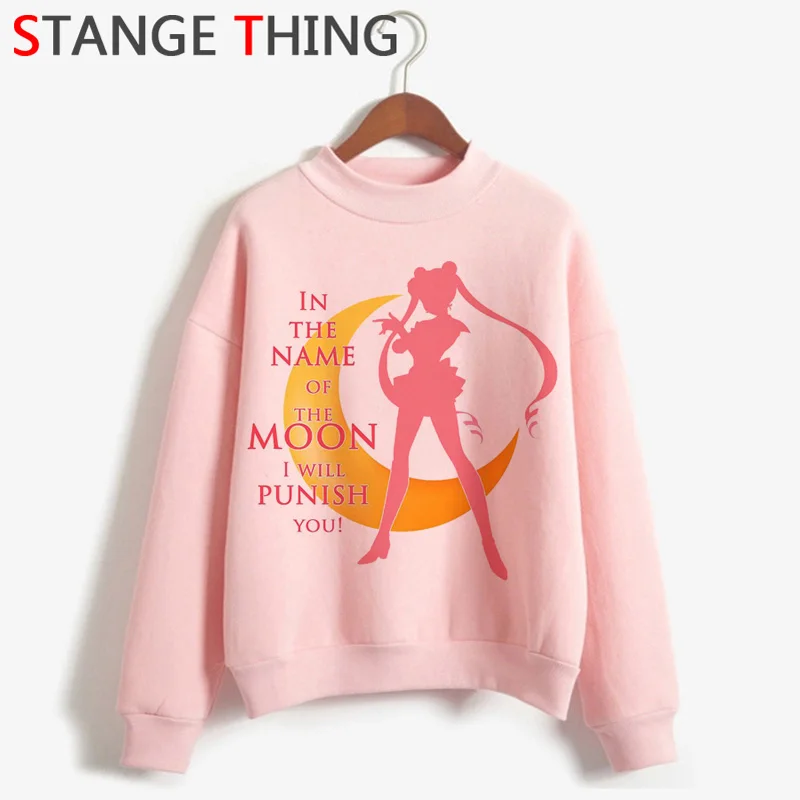 Сейлор Мун Усаги Kawaii мультфильм Толстовка для женщин Harajuku Ullzang Забавный Печатный Свитшот японский аниме милый худи с котом женский