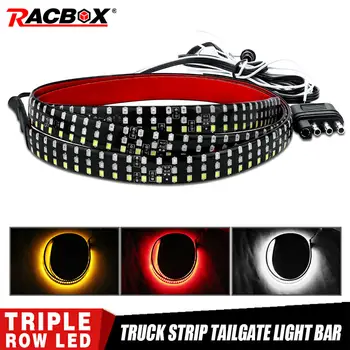 

60 Inch Triple Row Truck Tailgate Led Strip Light Bar 3 Row With Reverse Brake Turn Signal For Jeep Pickup Suv 12V 150cm