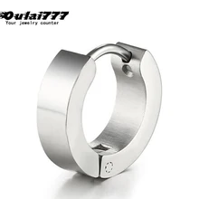 Oulai777 серьги из нержавеющей стали, серебряные золотые серьги-гвоздики для мужчин, маленькие черные розы, мужские серьги в стиле панк, модные ювелирные изделия