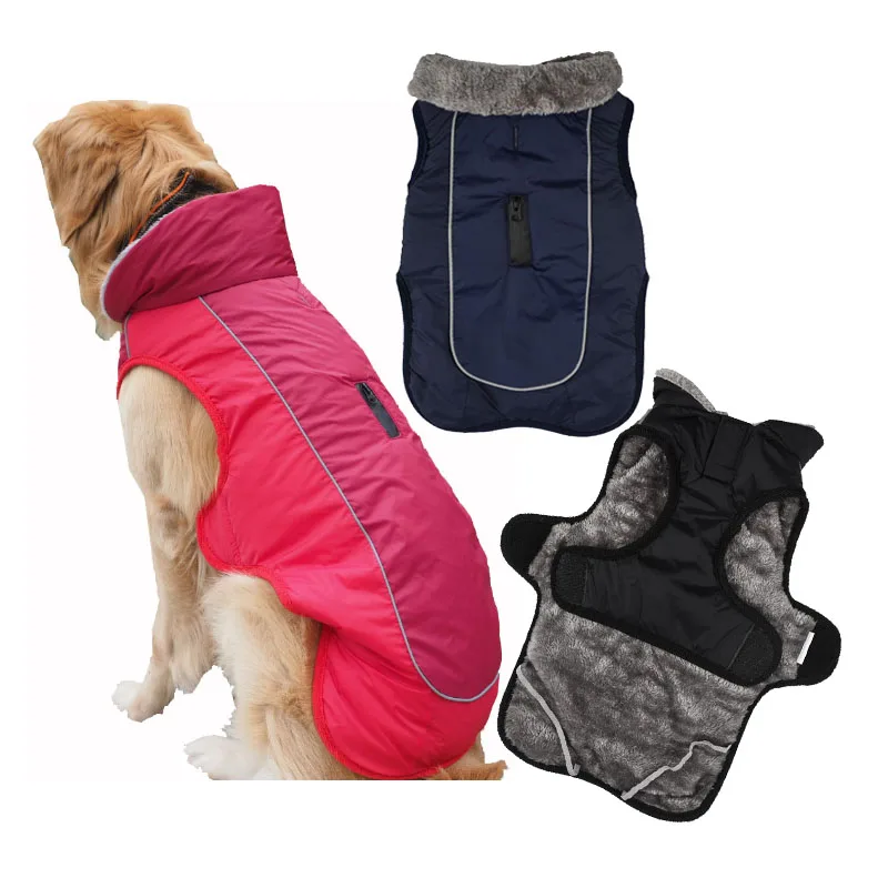 

Thick Warm Dog Clothes Jackets Winter Windproof Waterproof Pet Dog Coat Cold Weather Pet Vest For Small Medium Large Dogs