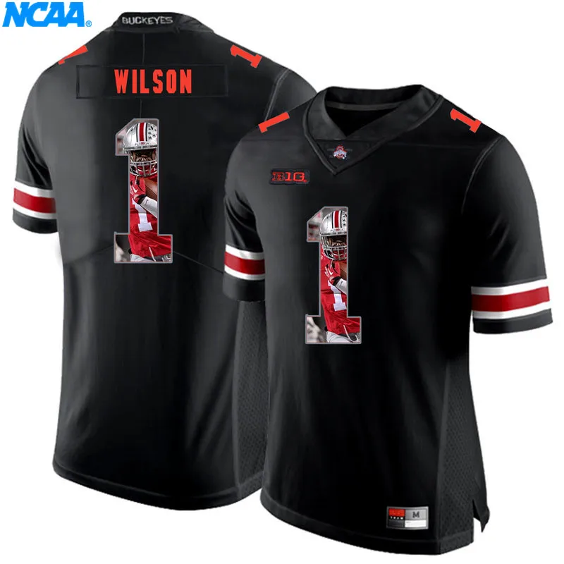 Новое поступление высокое качество майки Wilson#1 Haskins#7 колледж футболка ограниченной серии Майки S-XXXL