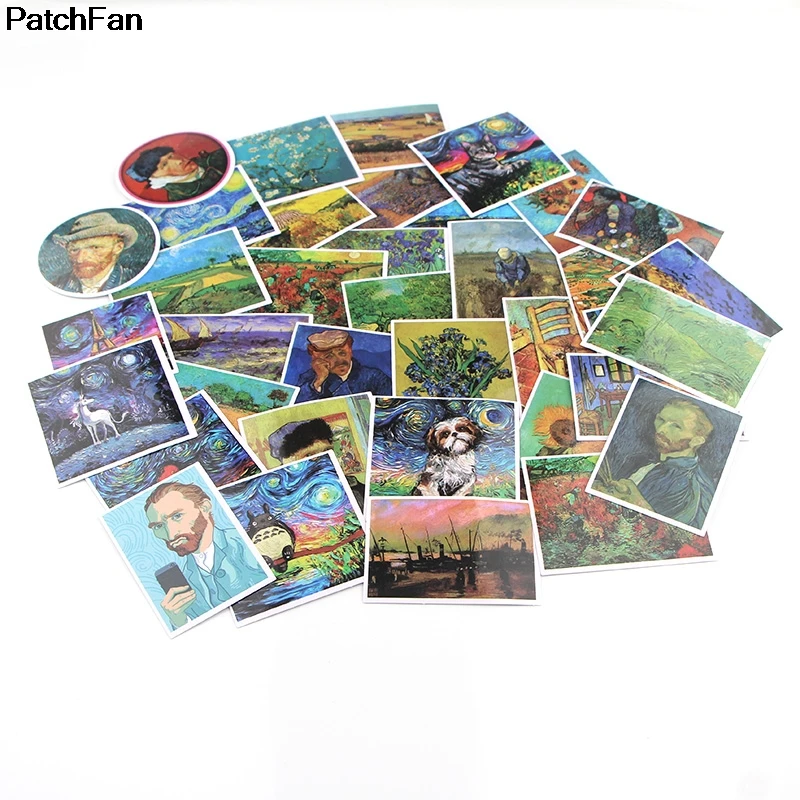 A2451 Patchfan 35 шт Ван Гог живопись наклейки для вечерние подарки креативные значки декоративные для DIY PC стены ноутбук чехол для телефона