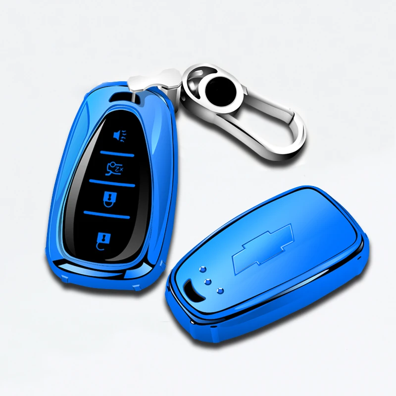 Blue-A model ТПУ чехол для ключа автомобиля для Chevrolet Malibu XL Equinox Trax new Cruze автомобильные аксессуары - Название цвета: Blue-A model
