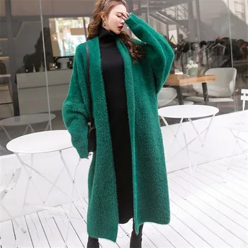 

Women's Winter Warm Sweater Cardigan Open Front Long Sleeve Coat Outwear Ladies Batwing Sleeve Knitted Long Cardigan Sweaters