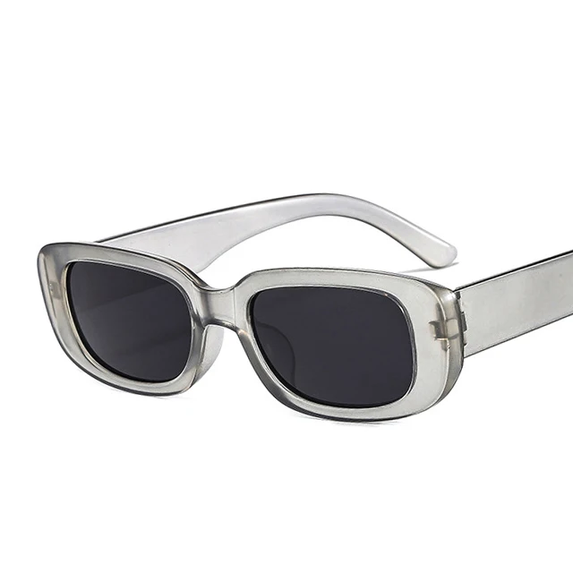 MADELINY 2022 New Small Frame Rectangle Sunglasses Women/Men Brand Design Vintage Sun Glasses Trend Style Eyeglasses UV400 MA423 LightGray-Gray