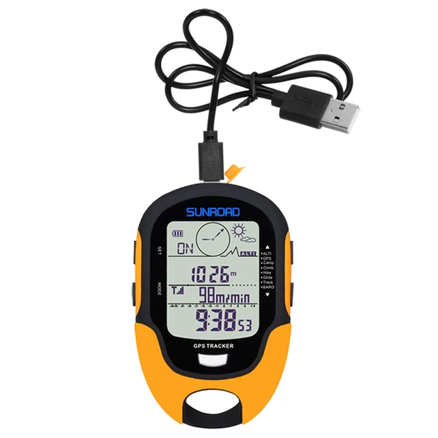 Handheld GPS Navigation Receiver Portable Digital Altimeter Barometer  Compass Locator For Outdoor Camping Hiking Fishing