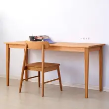 Стол из цельного дерева в скандинавском стиле, простой обучающий стол в японском стиле, прямоугольный верстак из красного дуба на заказ, компьютерный стол