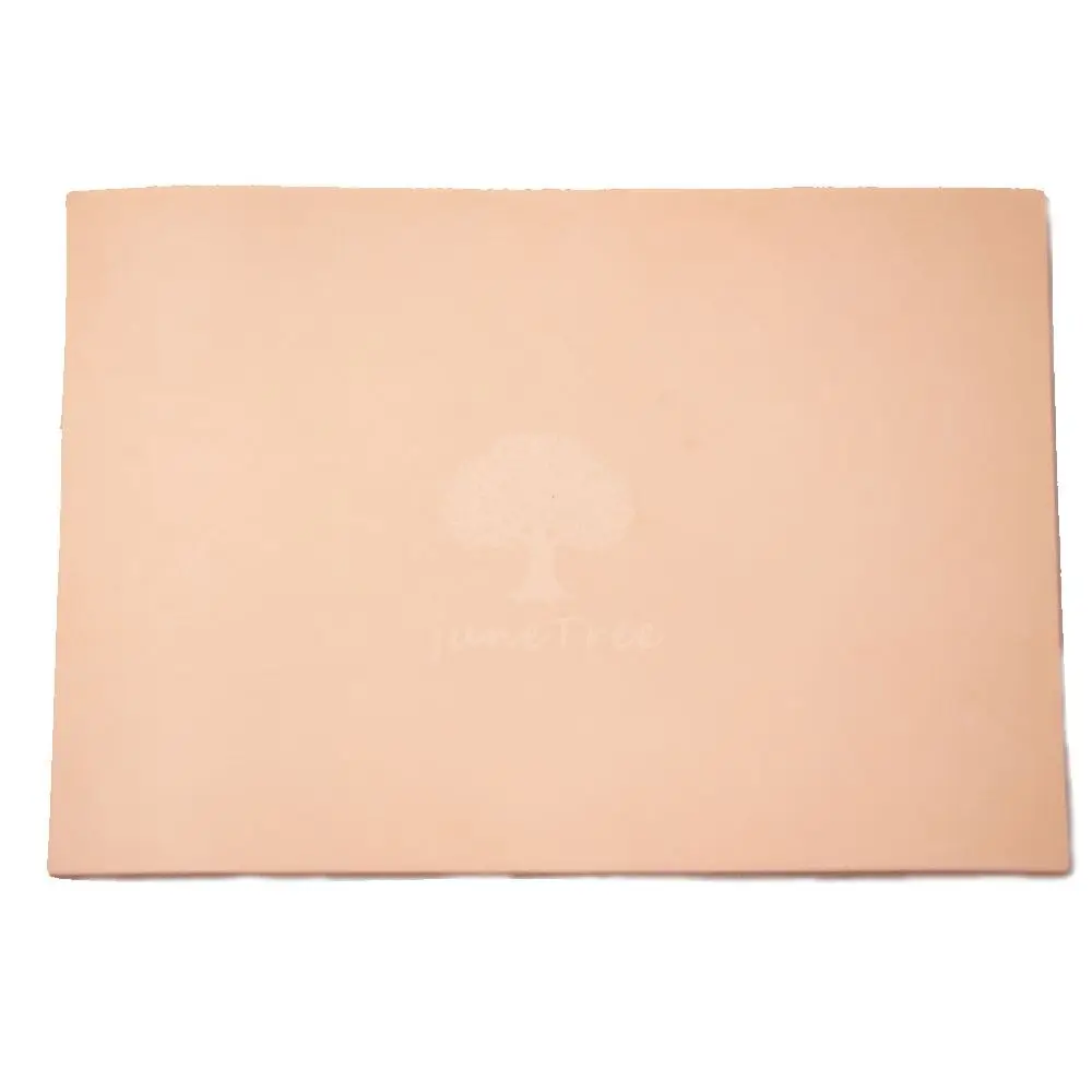 JuneTree Naturel peau de Vache épais véritable cuir de tannage végétal en cuir 3.5 à 4.0mm carré pièce formes 4 tailles peuvent choisir ► Photo 3/6