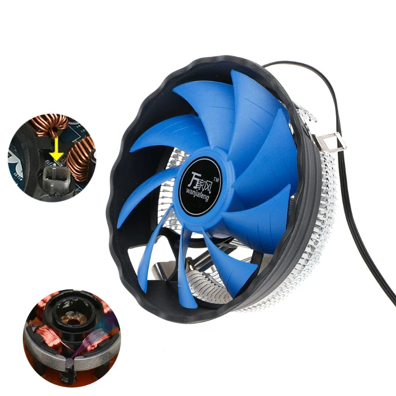 

12cm Blade Aluminium PC CPU Cooler Cooling Fan for intel 775/1155 754/AM2
