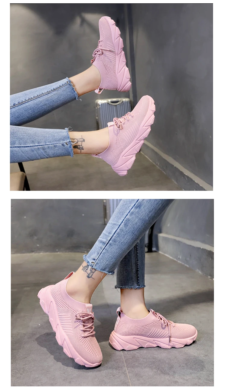 Tenis Feminino Female Platform Sneakers Women Tennis Shoes for Outdoor Lace Up Air Mesh Shoes Ladies Zapatillas Mujer