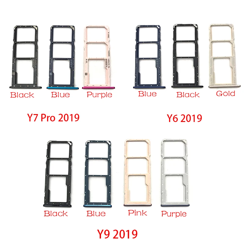 SIM карта для Huawei Y6 Y9 Y7 Pro 2019 слот карты SD лоток держатель адаптер запасные