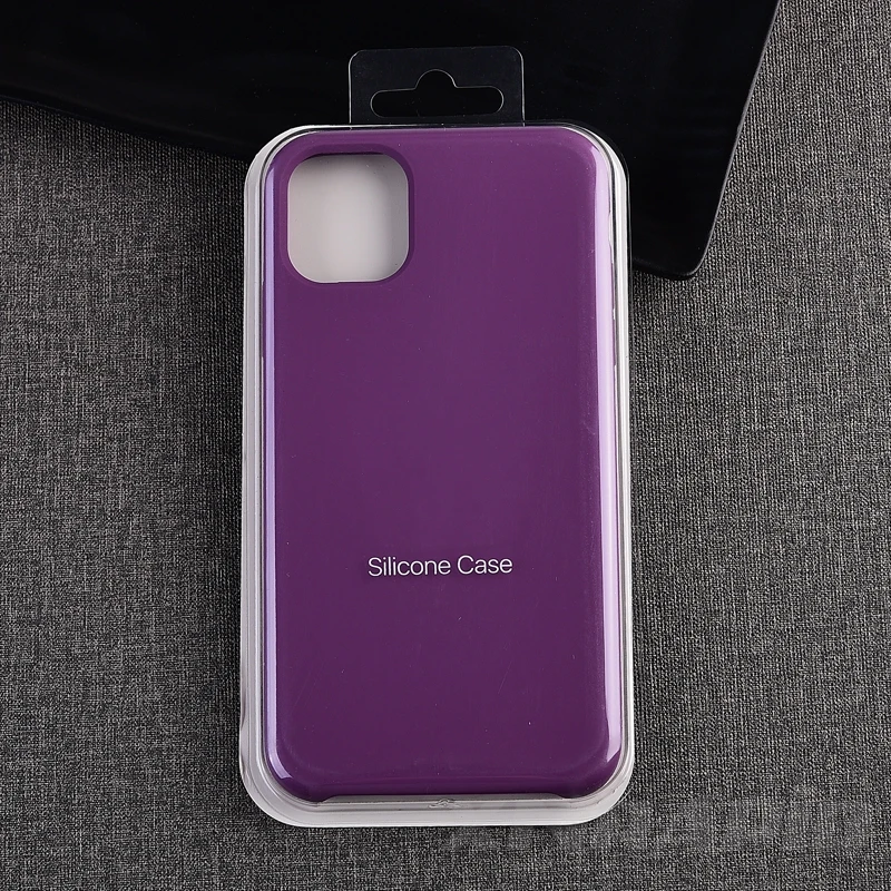 Роскошный официальный логотип силиконовый чехол для телефона для iPhone 11 Pro Max чехол для 7 8 6 6s Plus X XS XR XS MAX чехол Funda - Цвет: Purple