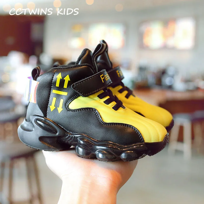 Thin Yellow CCTWINS/детская обувь; коллекция года; зимние детские модные кроссовки с высоким берцем; спортивные кроссовки для маленьких мальчиков; обувь из натуральной кожи для девочек; FH2661 - Цвет: Thin Yellow