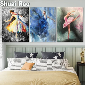 

Full Square Circular 5D DIY Diamond Painting Ballet Dance,Diamond Embroidery 3d Picture Of rhinestones diamond Art 3 piece,