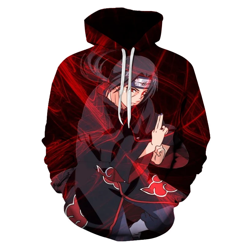 2019 Anime Naruto Series 3D Digital Printing Hoodies Spring Autumn Newest Mens Unisex Long Sleeve Pocket Cap Sportswears | Мужская