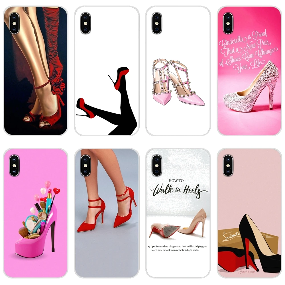 Аксессуары чехлы для телефонов Huawei P8 P9 P10 P20 P30 P40 Lite Pro P Smart Plus 2017 2018 2019 красные туфли