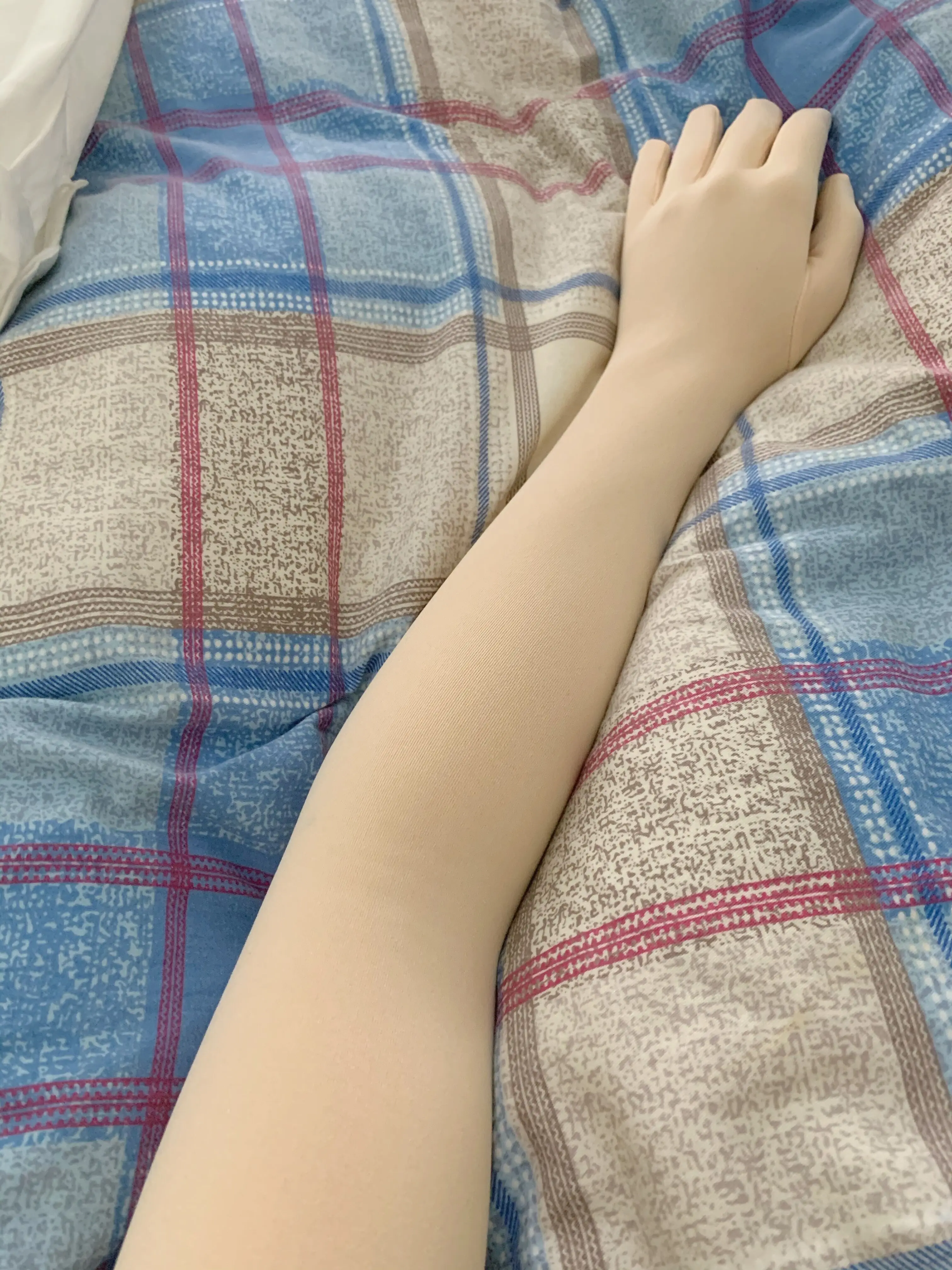 Women's None Shiny Flesh Spandex Long Gloves Fetish Men's Cosplay Kigurumi Gloves Crossdresser