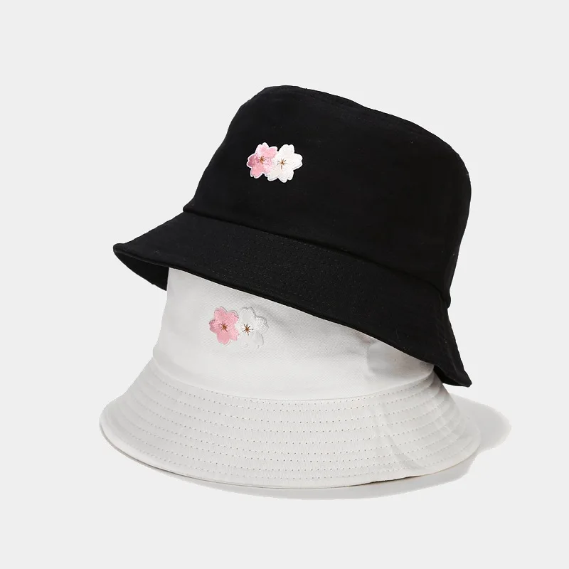 

New Flower Fisherman Hat Women's Bucket Hat Summer Sun Protection Travel Bob Cotton Sunbonnet Visor Sunscreen Unisex Panama Cap