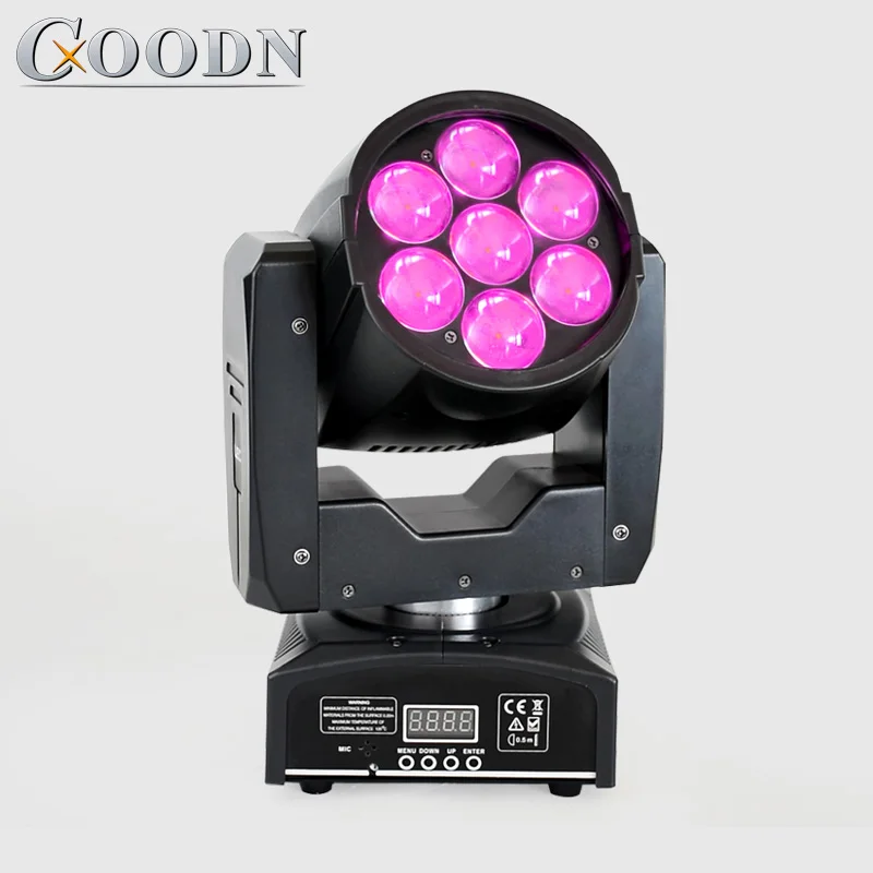 Lyre 7*12 Вт 4в1 rgbw zoom СВЕТОДИОДНЫЙ светильник с движущейся головкой для мытья головы DJ сценический светильник ing для мероприятий вечерние с эффектом диско