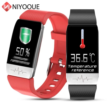 

NIYOQUE T1 Smart Watch Band Temperature Measure ECG Heart Rate Blood Pressure Monitor Weather Forecast Drinking Remind Men Women