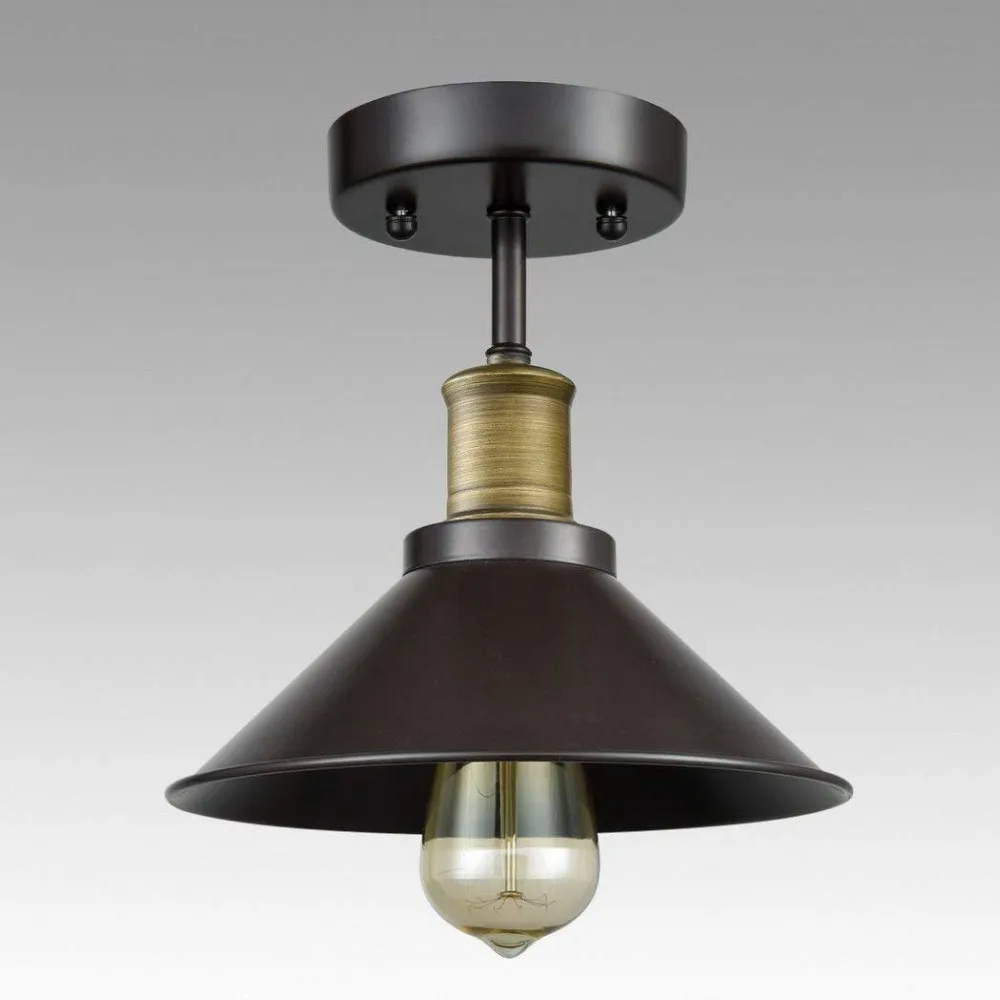 American retro industrial style creative restaurant living room bar counter balcony corridor stair ceiling light