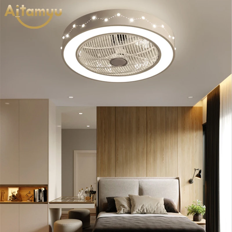 

Modern 60cm Ceiling Fans with Lights Iron Acrylic LED Fan Light Dimmable Bedroom Living Room Fan Lamp Remote Control