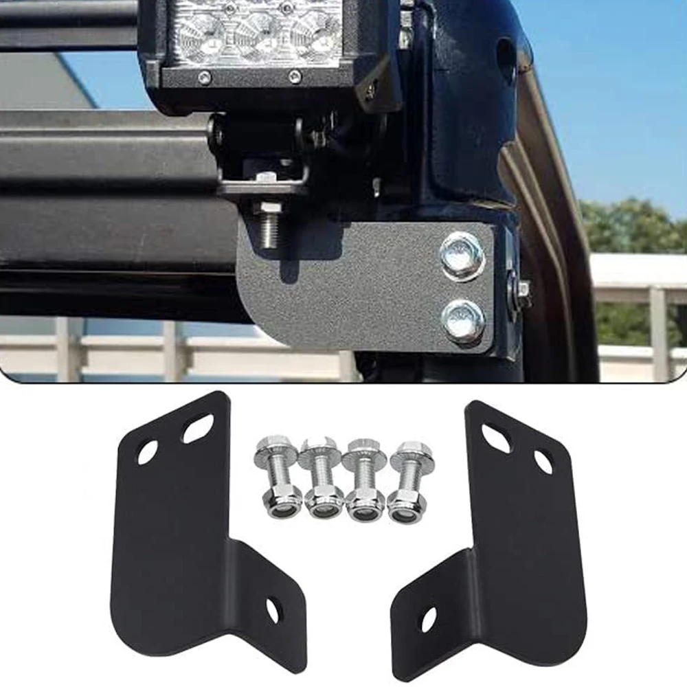 

Rear Roof Pillar Roll Cage Bar Reverse LED Light Pod Mounting Brackets 2 Pcs Compatible with 2013-2020 Polaris Ranger Full Size