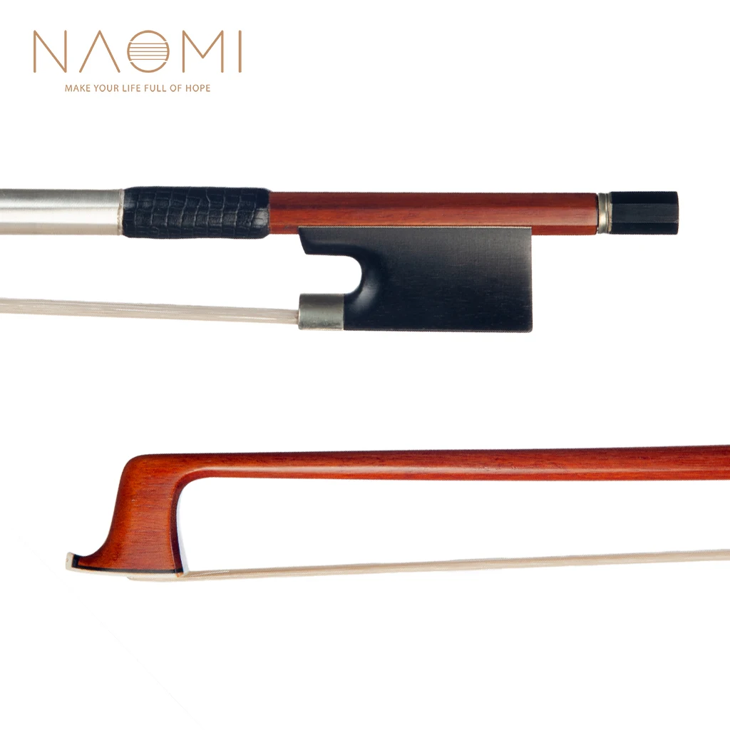 Скрипка NAOMI Master 4/4 с бантом Pernambuco круглая палка серебряная проволока обмотка