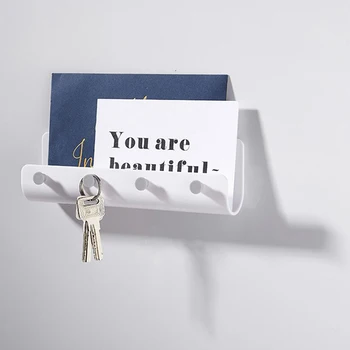 

Wall-Mounted Racks Without Punching Plastic Household Porch Coat Key Storage Rack Debris Storage Box