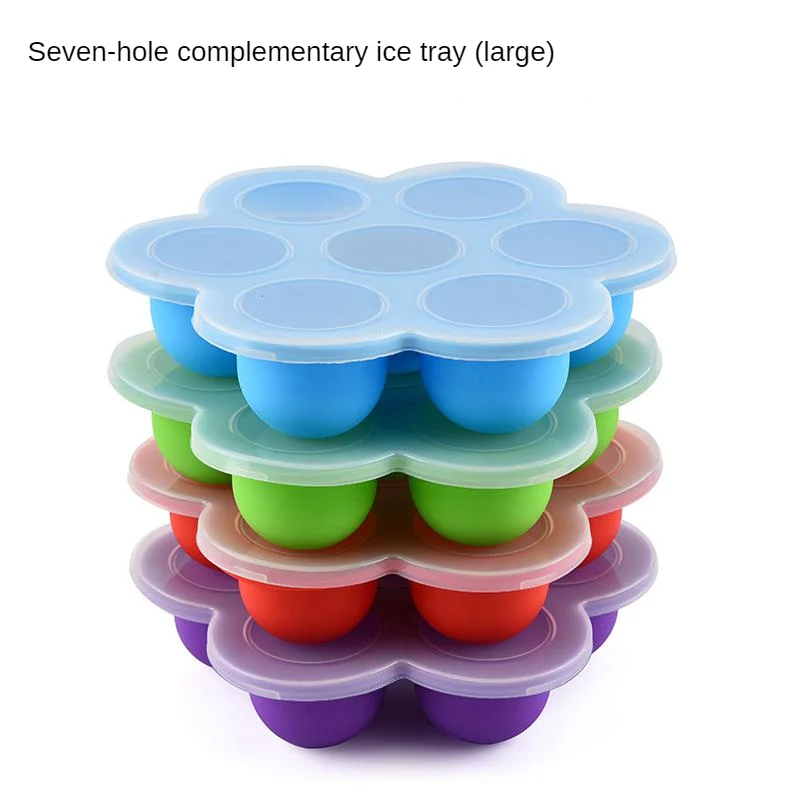

Manufacturers Direct Selling Silica Gel Seven Holes Food Supplement Ice Tray Plate Large Size Sealed Freshness Box Steamed Egg B