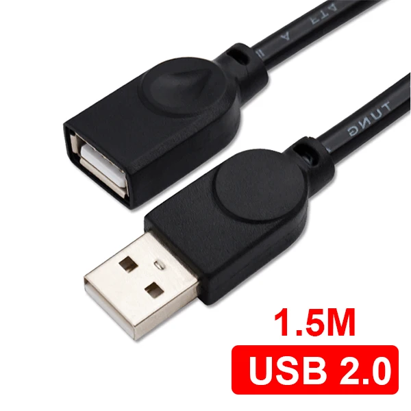 Biaze USB удлинитель USB 3,0 2,0 кабель для Smart tv PS4 SSD компьютер USB 3,0 удлинитель данных шнур мини USB удлинитель - Цвет: USB 2.0 1.5M
