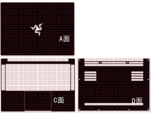 Наклейка оболочка трафарет для ноутбука из углеродного волокна протектор крышки для нового Razer blade Stealth 13,3"
