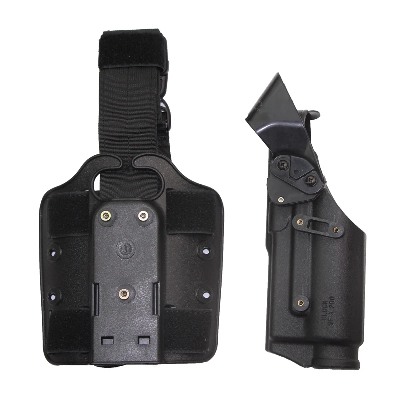 Safarilands Pistol Holster for Glock17 19 22 23 31 Light Bearing Belt Holster Right Hand Use Leg Gun Holster