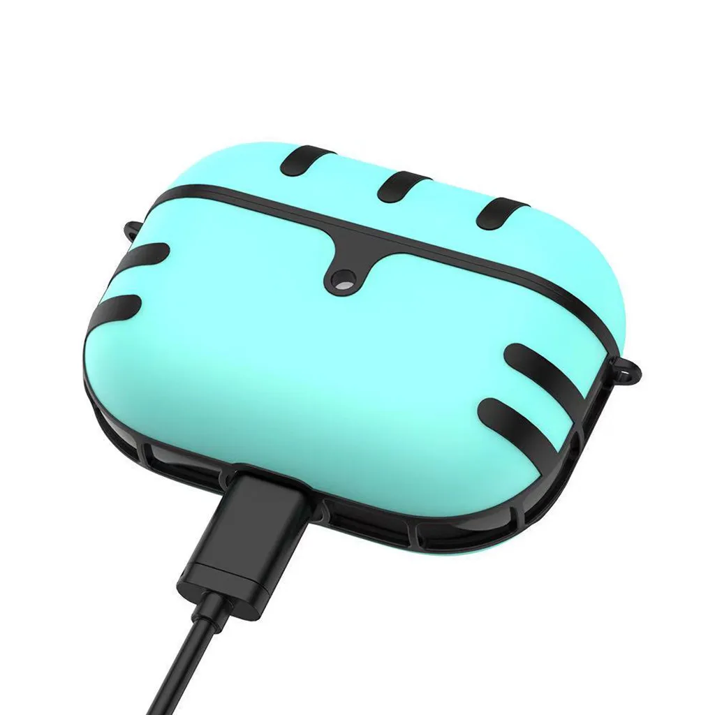 Для AirPods Pro 2019 Беспроводная зарядная коробка TPU + PC 2 в 1 защитный чехол для