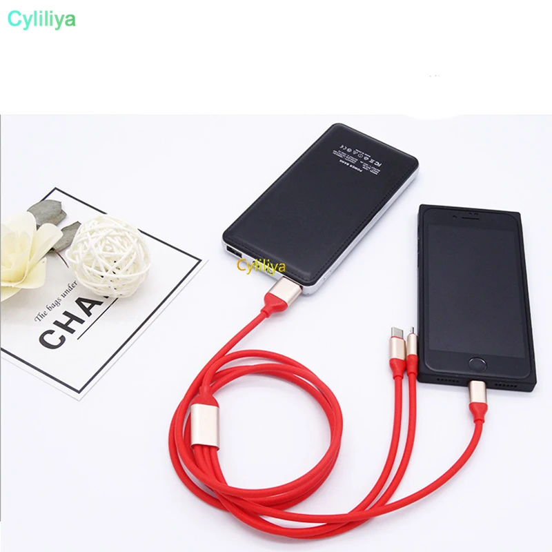 100 шт 3 в 1 Красочные конфеты TPE micro USB кабель type C быстрое зарядное устройство синхронизации данных USB зарядный кабель для samsung LG huawei телефон 5