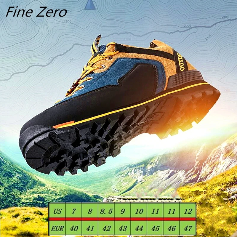 New Outdoor Shoes Leather Trekking Hiking Shoes Men Breathable Hiking Boots Men's Sneakers Men Sport Mountain Climbing Shoes