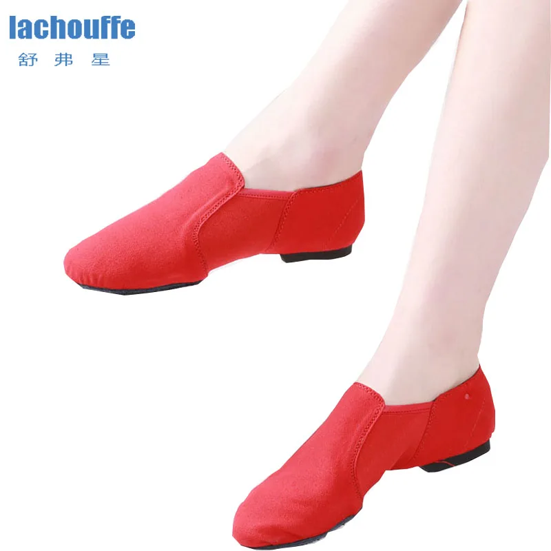 

Dance Sneakers Women Red Dance Shoes Gilrs Adult Professional Black Canvas Ballet /Ballroom/Latin Shoes Woman Latino Dance