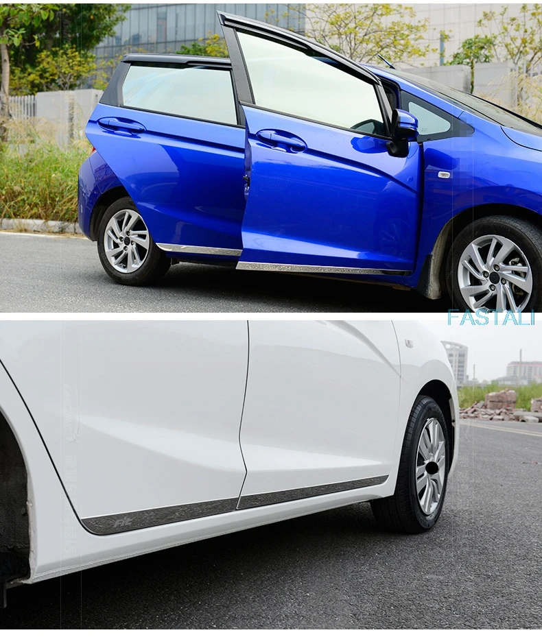 Для Honda FIT- наклейки для украшения кузова автомобиля из нержавеющей стали прокладки для корпуса двери края автомобиля защитные автомобильные аксессуары