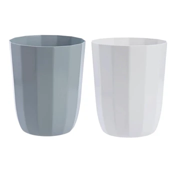 

Trash Can Waste Bins Lidless Plastic Paper Basket Creative Dustbin Home Office Simple Rubbish Garbage Can