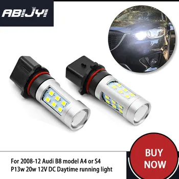 

2Pcs P13W LED 21SMD 2835 SH24W PSX15W LED DRL Bulb For Audi A4 B8 S4 Q5 Daytime Running Lights Auto Lamp 6000K White Fog Light