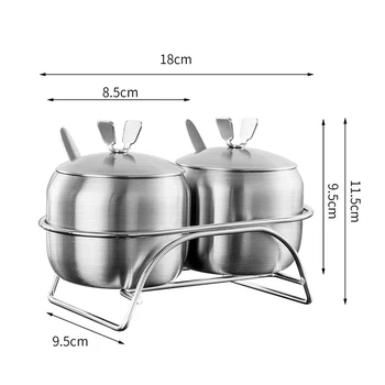 

2 in 1 Seasoning Box and Holder Food Storage Container Kitchen Organizer Spice Jar Seasoning Bottle Kitchen Accessories