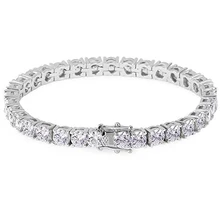 Женский браслет с кристаллами, ювелирные аксессуары, циркон, прочный, нетоксичный, подарок для тенниса, хип-хоп, разноцветный, Круглый, роскошный, очаровательный