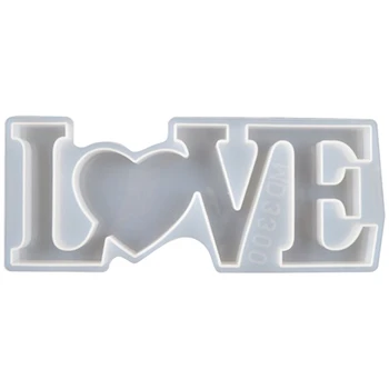 

LOVE Letter Mold Decoration DIY Handmade Crystal Epoxy Mold Love Decoration Italian Word Combination Silicone Mold