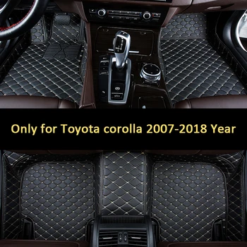 

Car mat leather car floor mats for Toyota corolla 2007-2014 2015 2016 2017 2018 Custom auto foot Pads automobile carpet cover