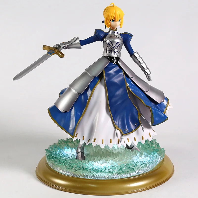 Fate/stay Night Saber Arutoria Pendoragon Deluxe Edition ПВХ фигурка с светодиодный светильник