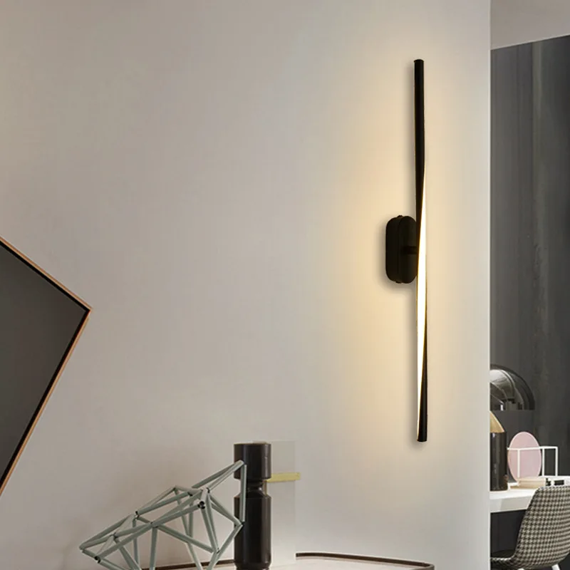 Modern-simple-linear-tube-LED-wall-lamp-up-down-background-opposite ...